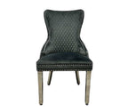 VICTORIA DARK GREY VELVET CHAIR