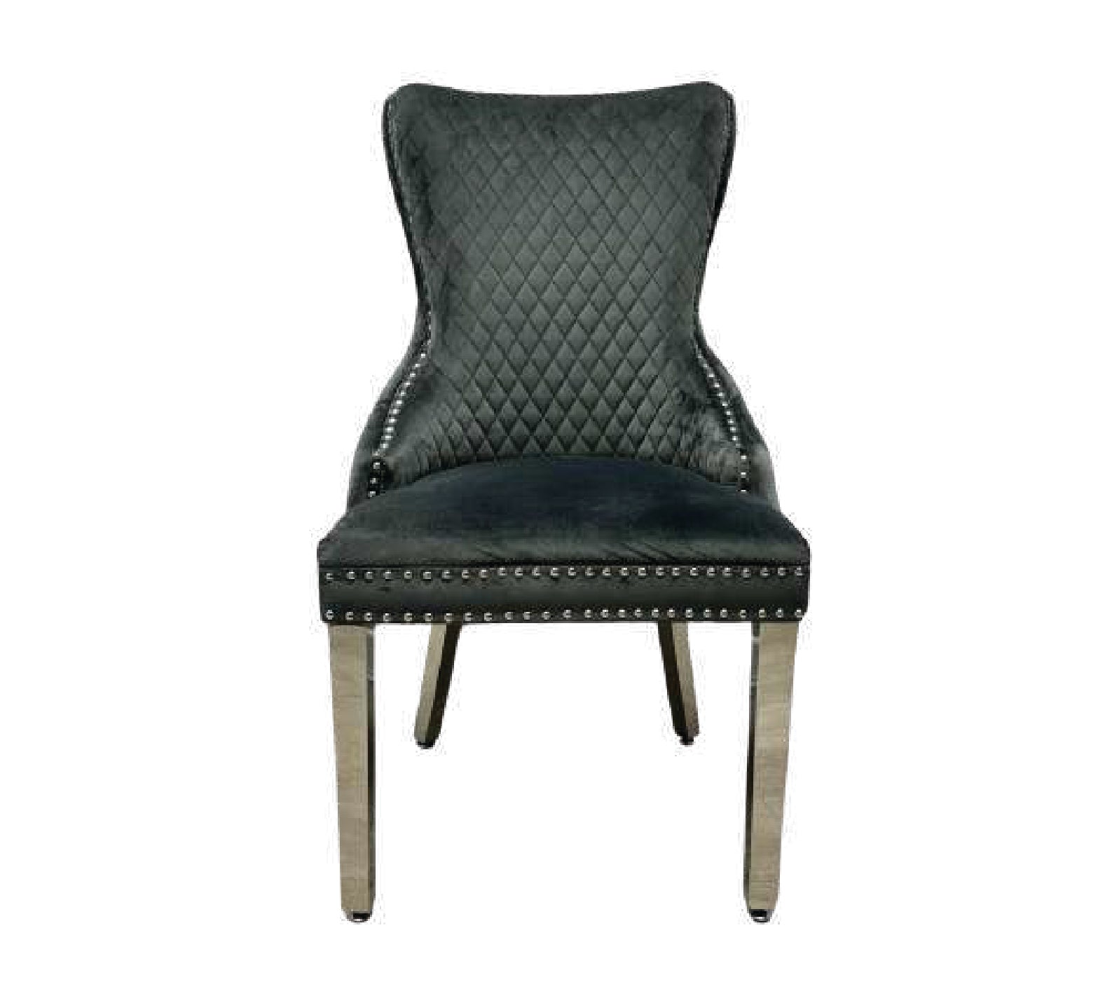 VICTORIA DARK GREY VELVET CHAIR