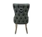 VICTORIA DARK GREY VELVET CHAIR