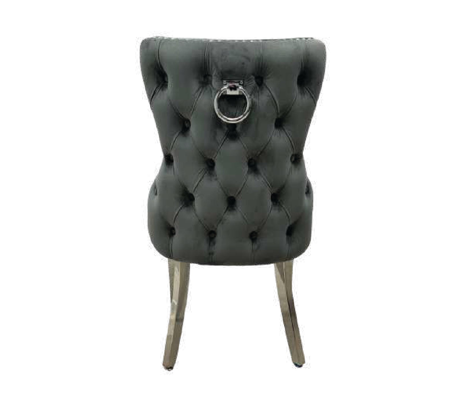 VICTORIA DARK GREY VELVET CHAIR