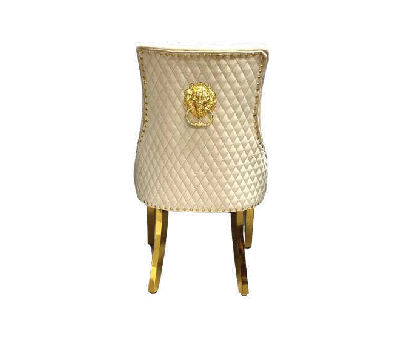 SOFIA CREAM DINING TABLE with MAJESTIC GOLD LION CHAIRS