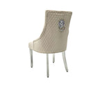 MAJESTIC VELVET FABRIC LION KNOCKER CHAIR