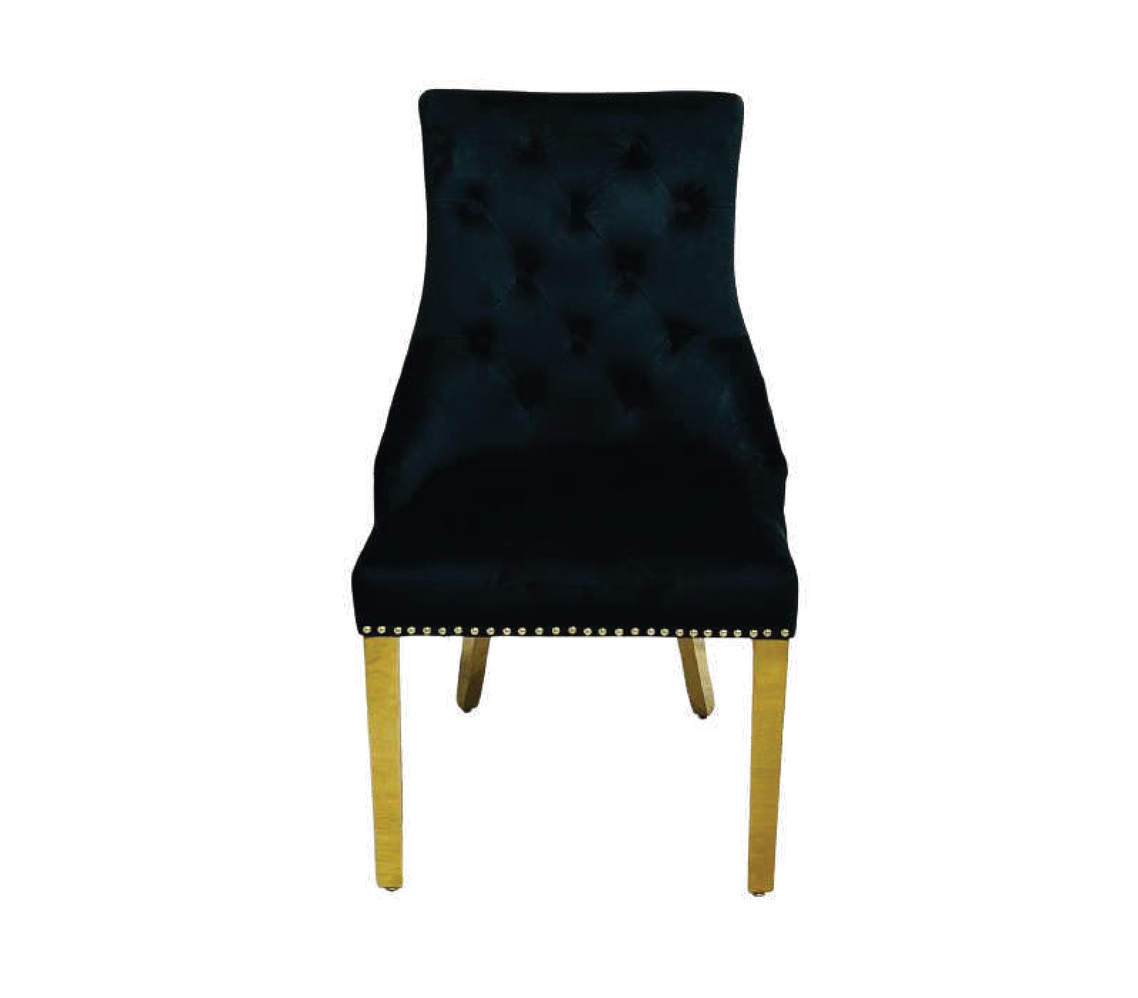 SOFIA BLACK DINING TABLE with MAJESTIC GOLD RING CHAIRS