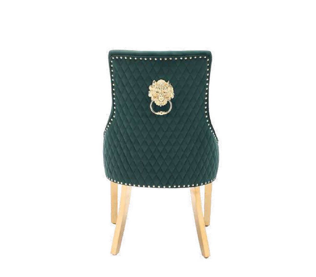 MAJESTIC GOLD LION KNOCKER CHAIR