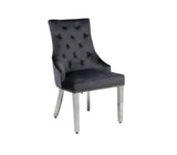 MAJESTIC VELVET FABRIC RING KNOCKER CHAIR
