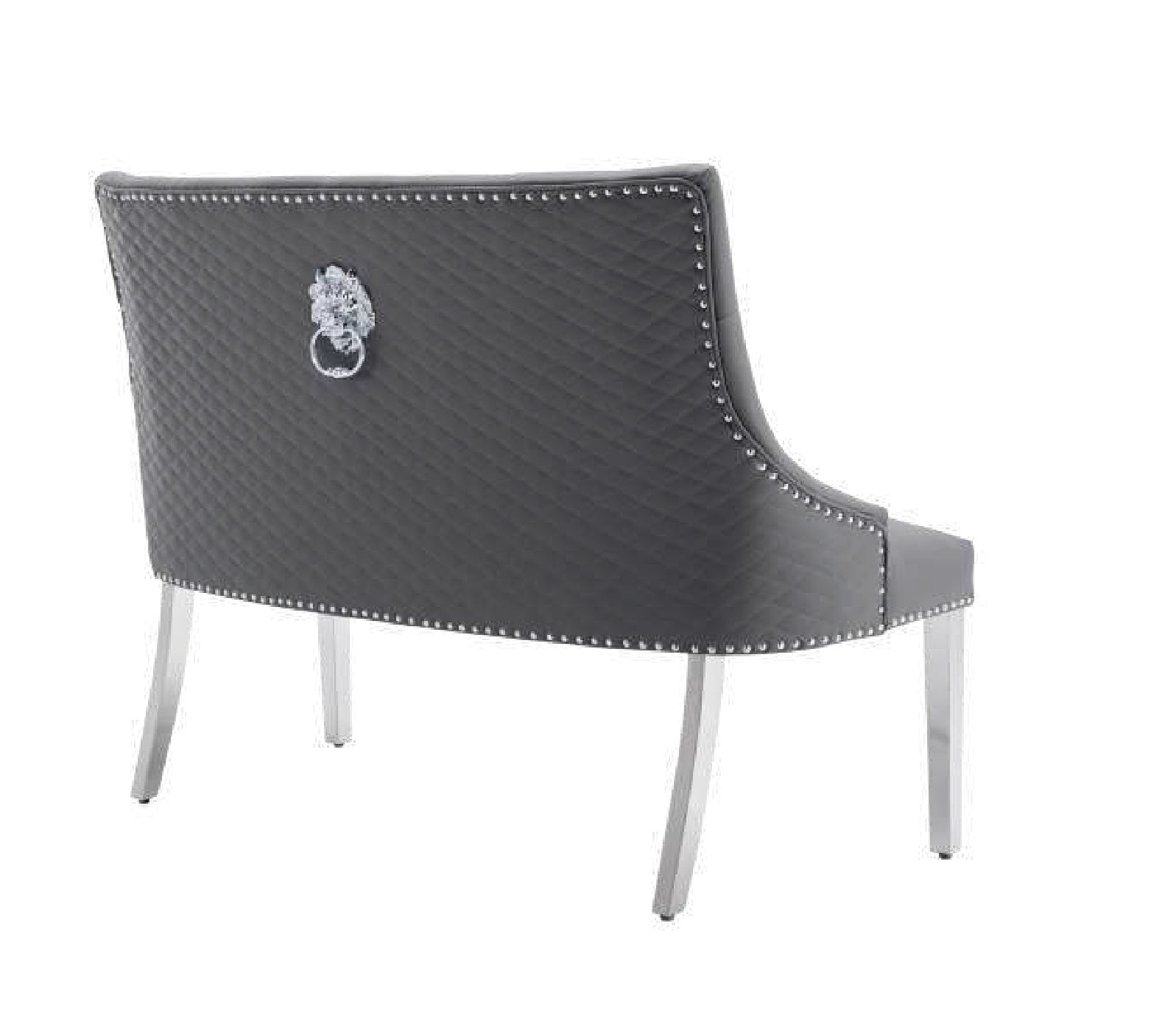 MAJESTIC GREY PU LEATHER HIGH BENCH