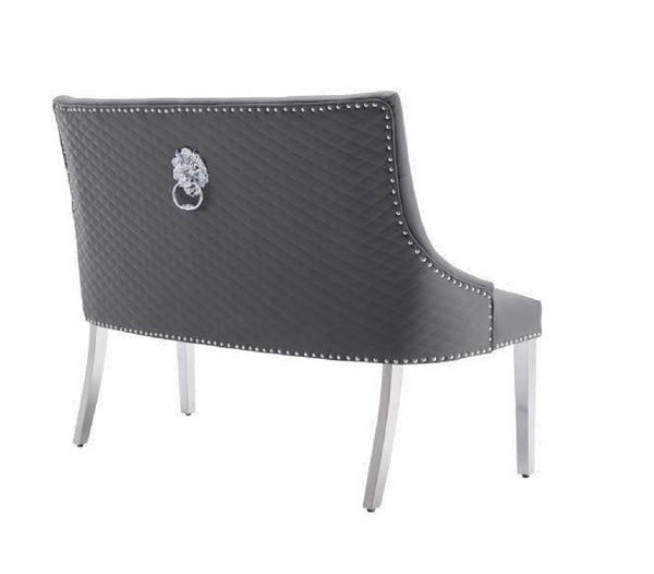 MAJESTIC GREY PU LEATHER HIGH BENCH