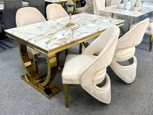 ARIANA DINING TABLE with SANTORINI CHAIRS