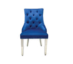 MAJESTIC VELVET FABRIC LION KNOCKER CHAIR