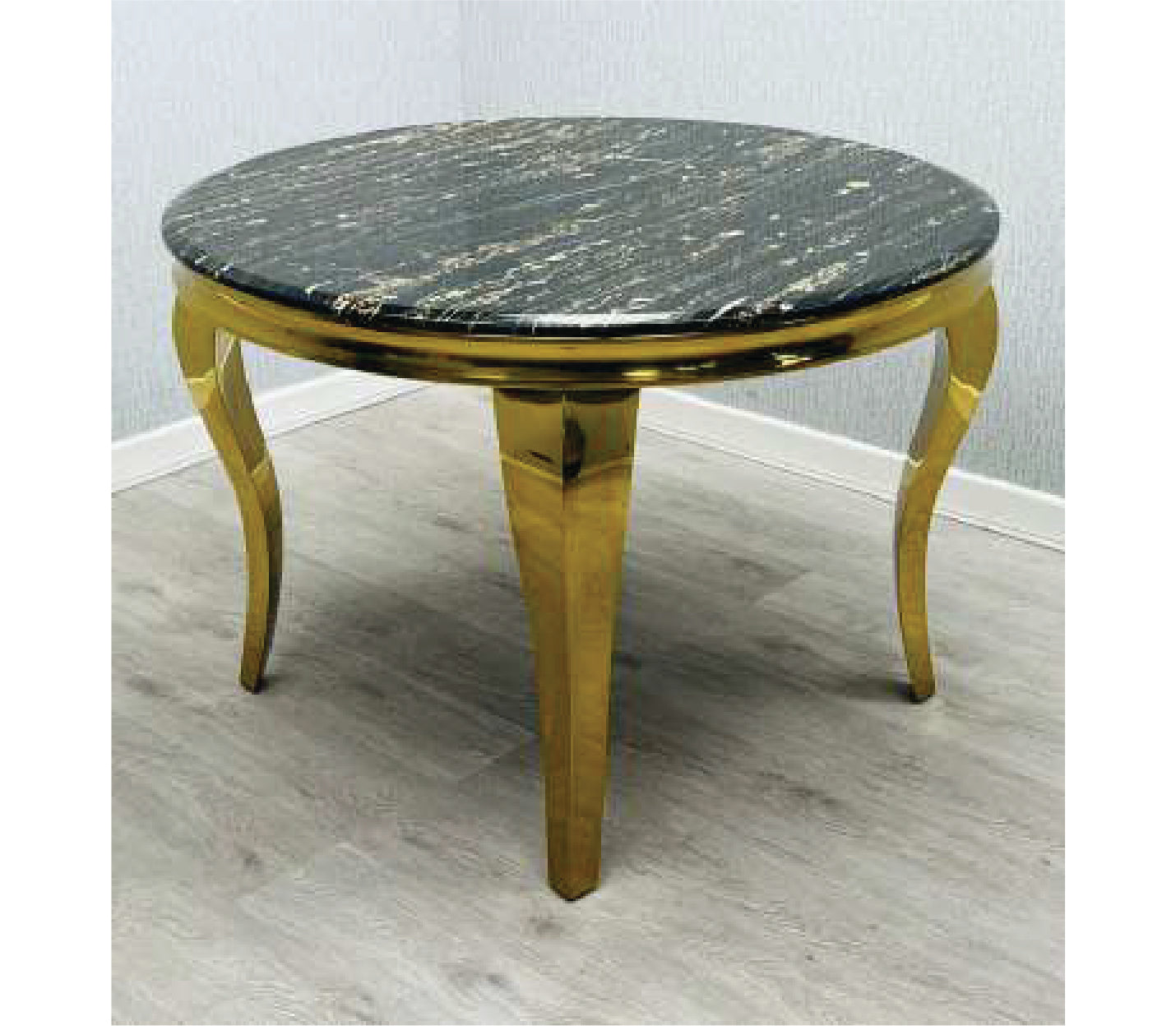 SOFIA BLACK DINING TABLE with VICTORIA LION KNOCKER CHAIR