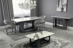 LINA GREY MARBLE CONSOLE TABLE