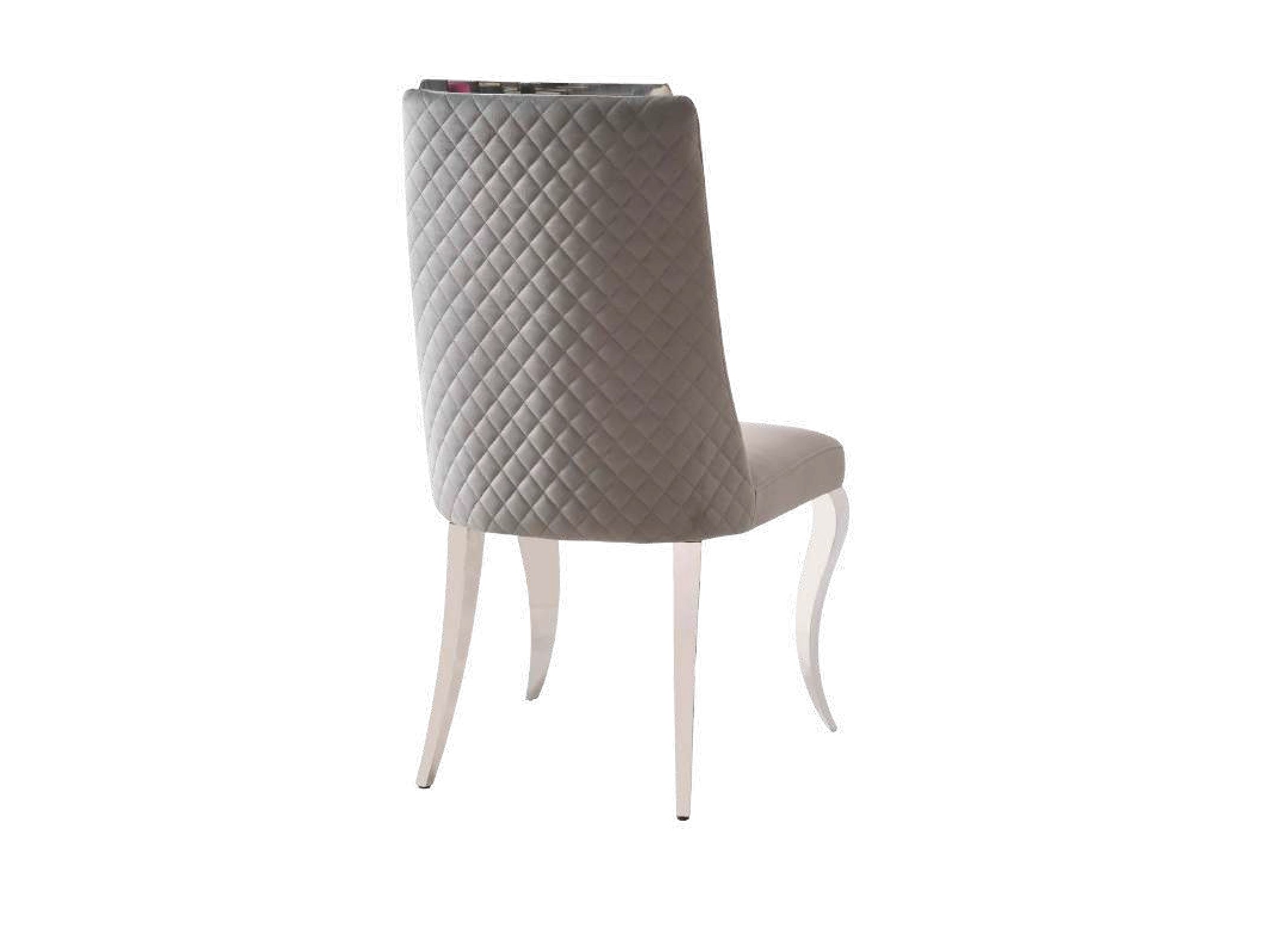 ELINA GREY & CHROME DINING TABLE with ROXBY CHAIRS
