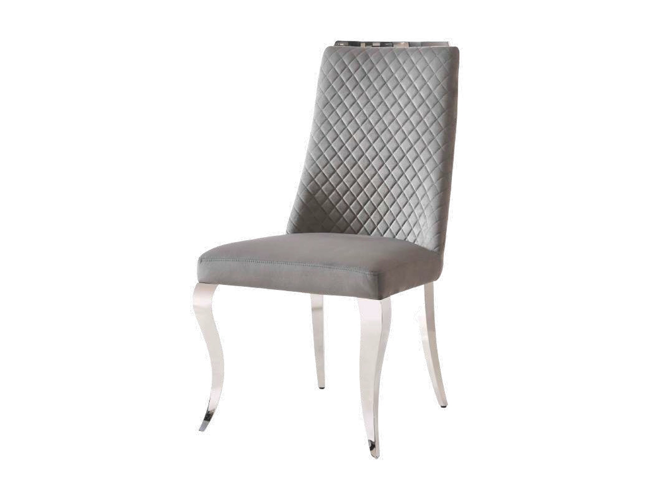 ELINA GREY & CHROME DINING TABLE with ROXBY CHAIRS