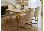 SOFIA CREAM DINING TABLE with LASCO CHAIRS