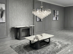 LINA GREY MARBLE CONSOLE TABLE
