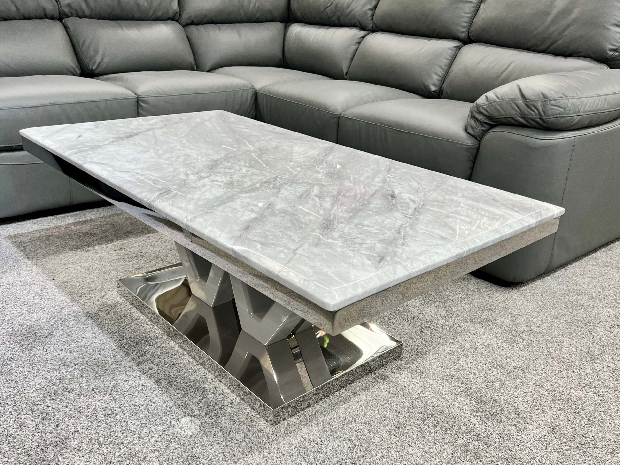 MAJESTIC GREY MARBLE COFFEE TABLE