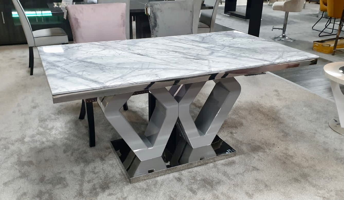 MAJESTIC GREY MARBLE TABLE