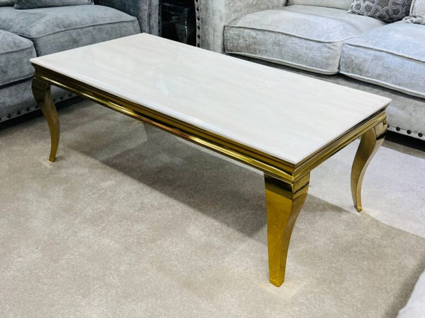 SOFIA CREAM & GOLD COFFEE TABLE