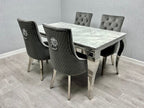 SOFIA GREY & SILVER MARBLE TABLE