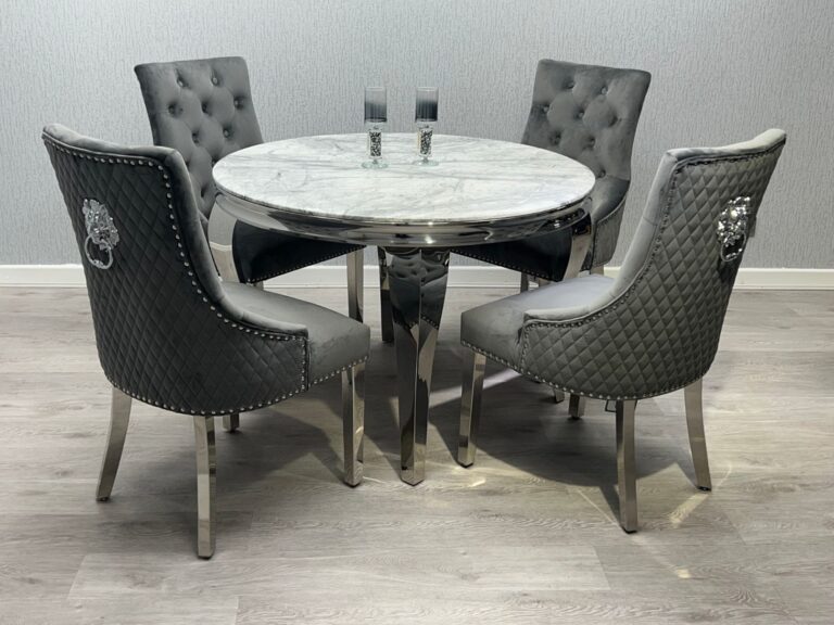 SOFIA GREY & SILVER MARBLE TABLE