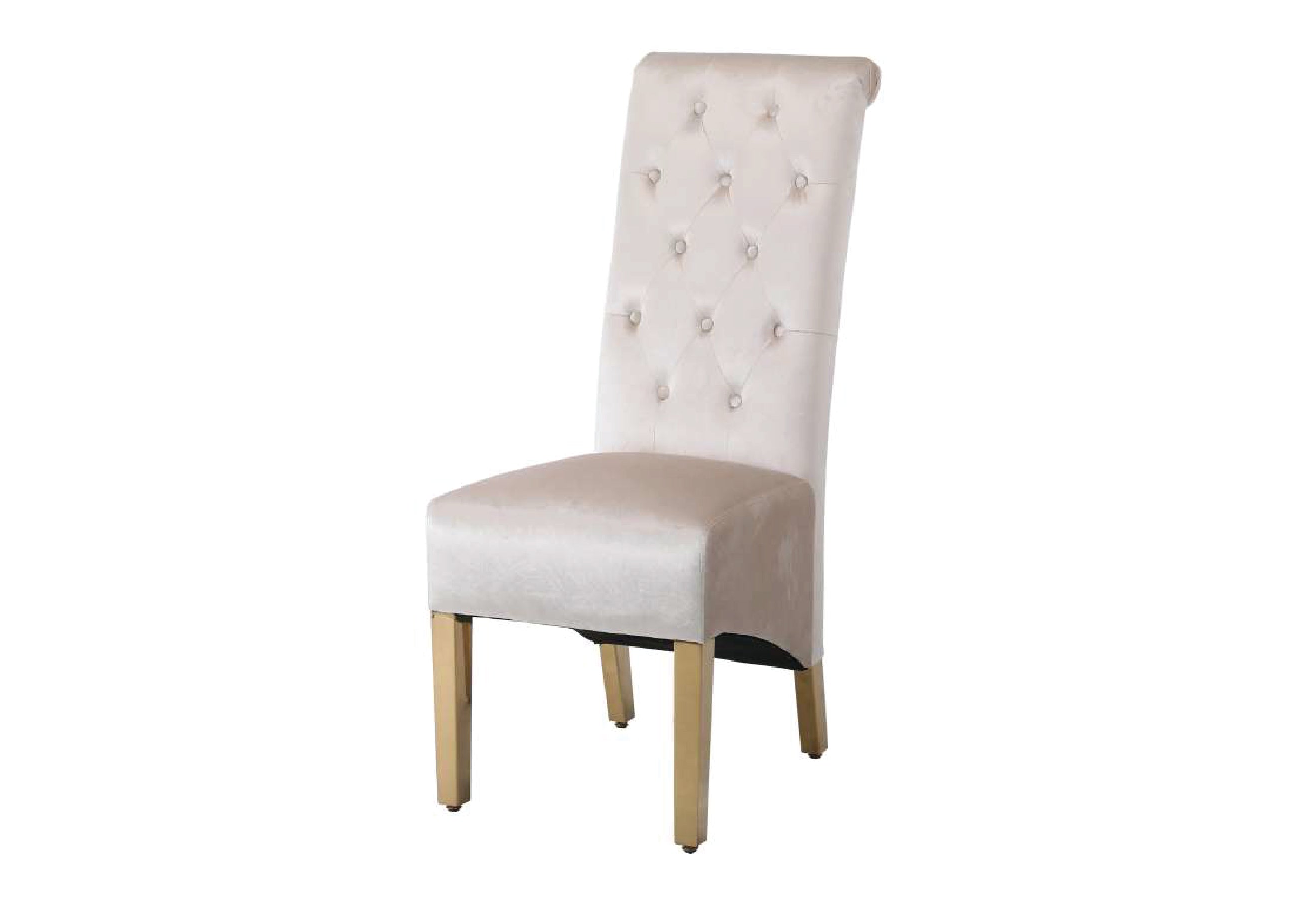 SOFIA CREAM DINING TABLE with SOFIA GOLD CHAIRS