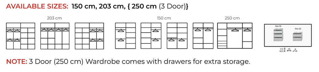 ROYAL WARDROBE 2 & 3 DOOR