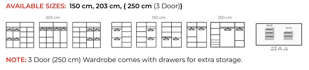 ROYAL WARDROBE 2 & 3 DOOR