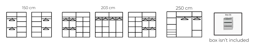 PESTO WARDROBE 2 & 3 DOOR