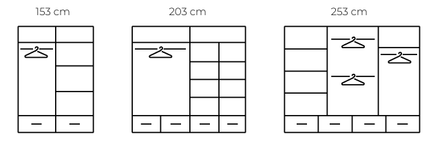 SYCYLIA WARDROBE 2 & 3 DOOR