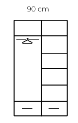 XD4 WARDROBE 2 DOOR