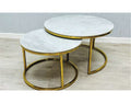 SORRENTO GOLD FRAME NEST OF TABLES