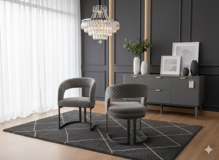 LINA GREY DINING CHAIR