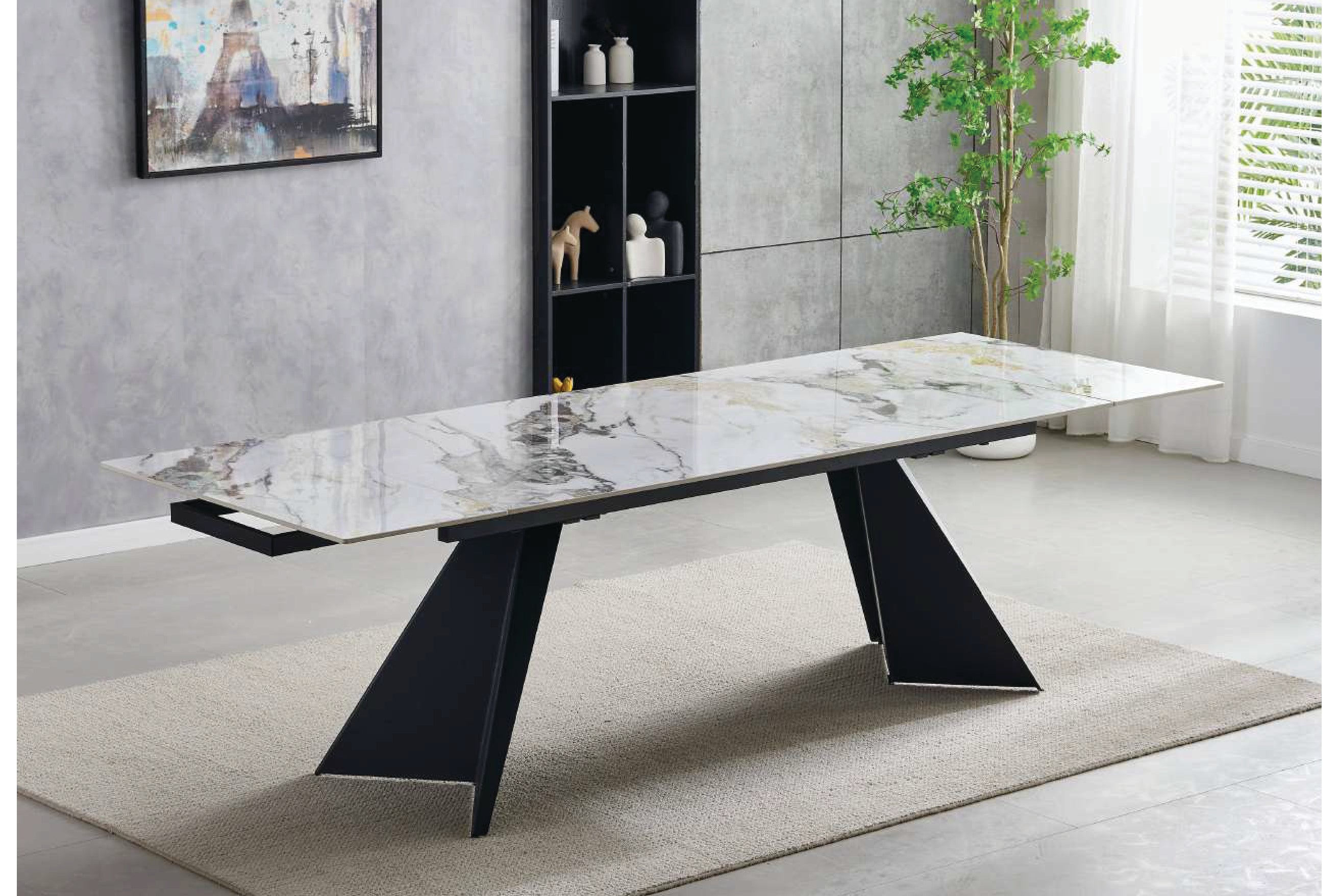 CHICAGO DINING SET (180 - 260) + 4 CHAIRS