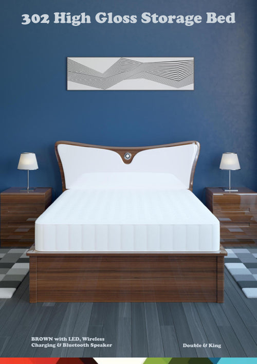 BUTTERFLY 302 HIGH GLOSS STORAGE BED