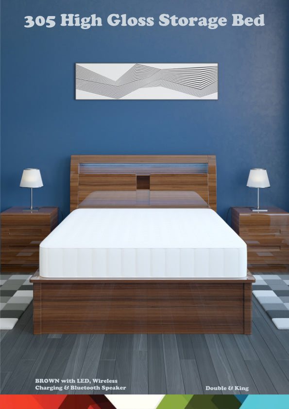 INFINITY 305 HIGH GLOSS STORAGE BED