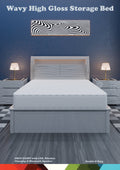 WAVY HIGH GLOSS STORAGE BED