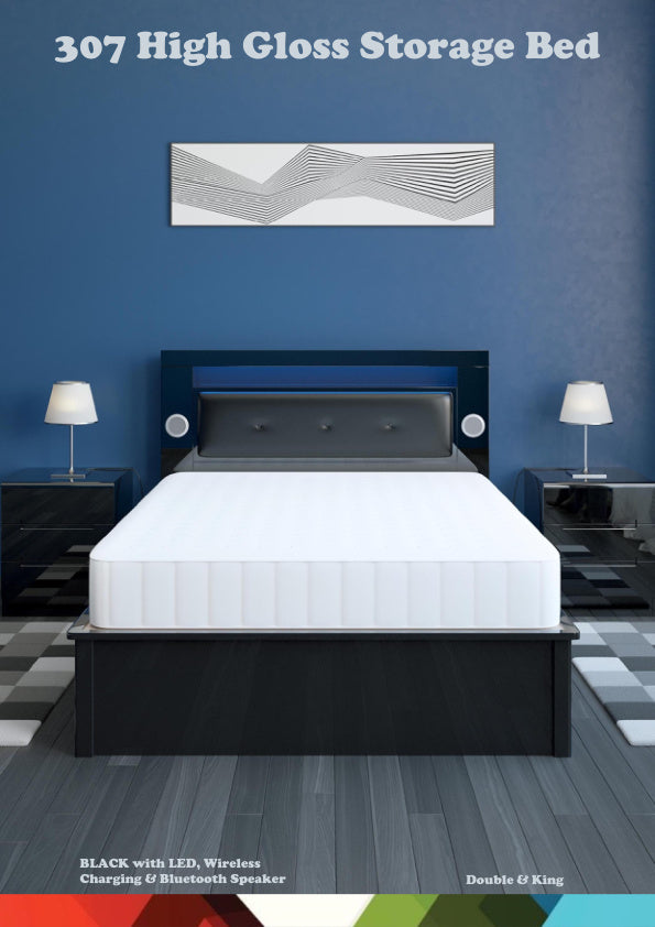 TOKYO 307 HIGH GLOSS STORAGE BED