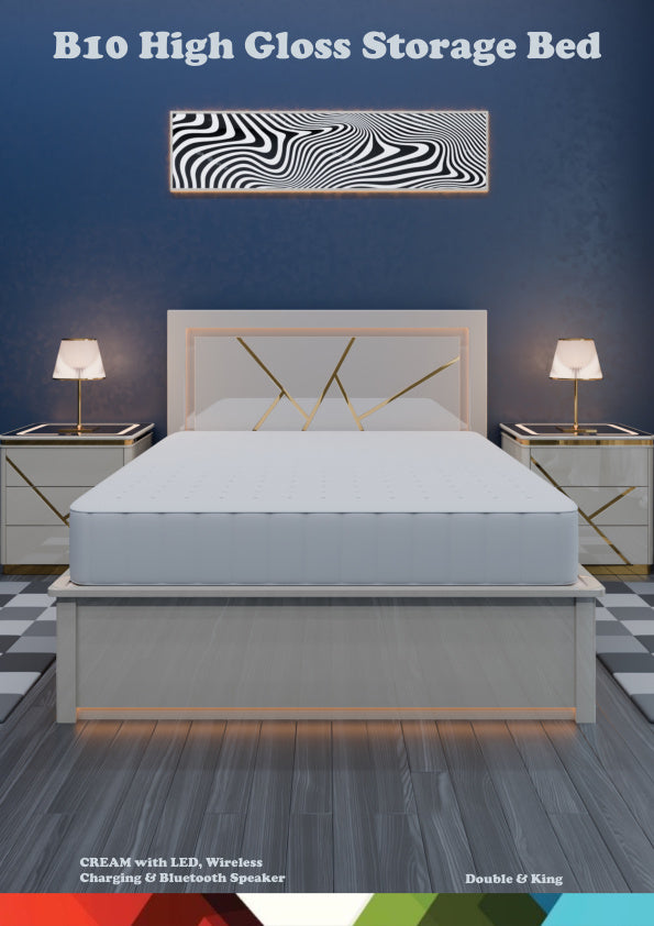 ZENITH B10 HIGH GLOSS STORAGE BED