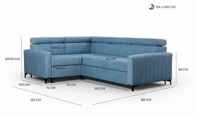 BLUE SOFA BED