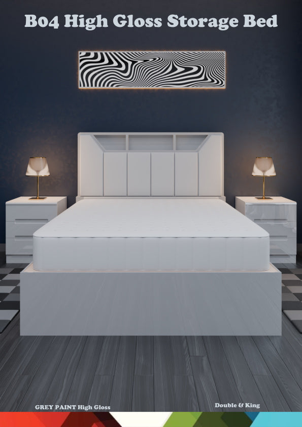 OXFORD B04 HIGH GLOSS STORAGE BED