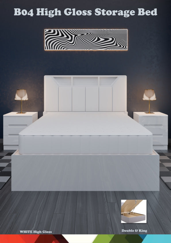 OXFORD B04 HIGH GLOSS STORAGE BED