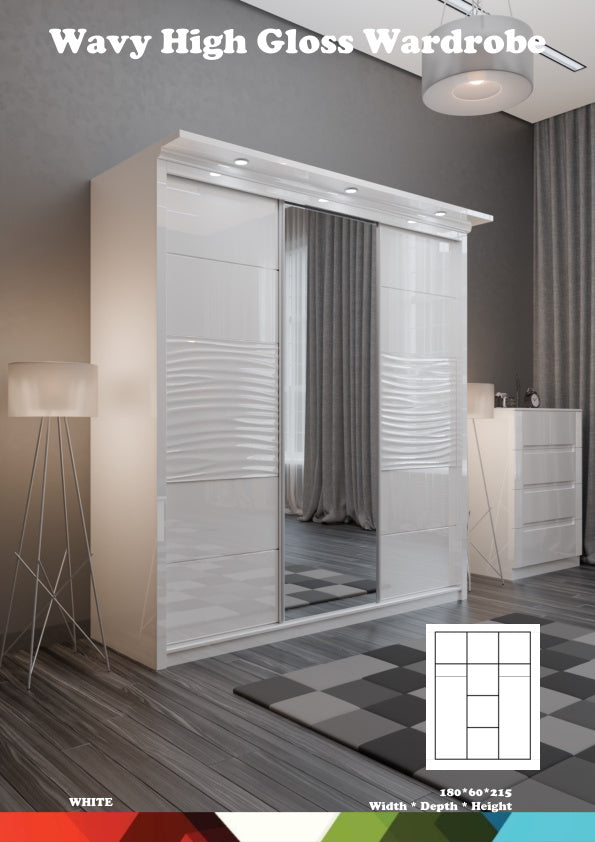 WAVY HIGH GLOSS WARDROBE