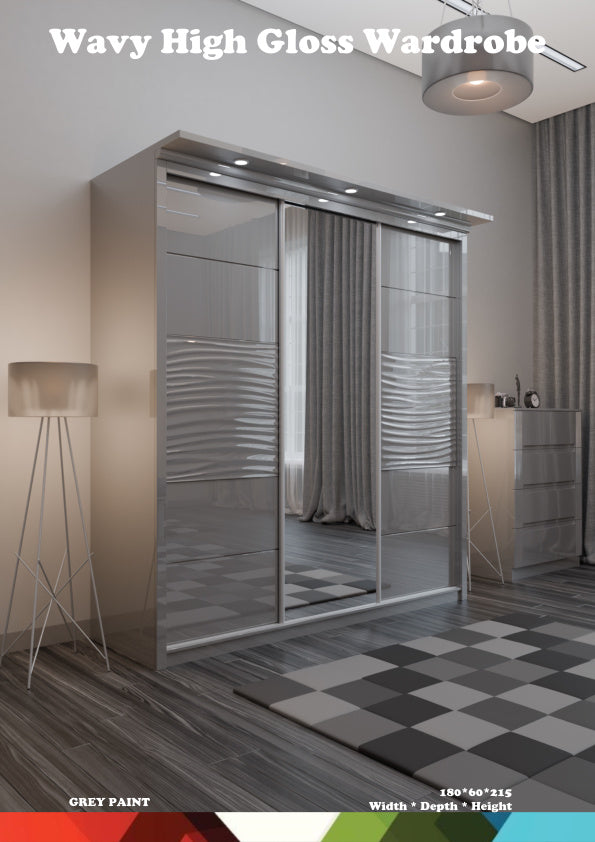 WAVY HIGH GLOSS WARDROBE