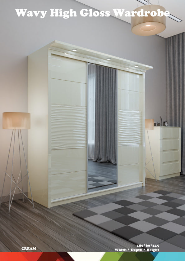 WAVY HIGH GLOSS WARDROBE