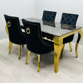 SOFIA BLACK & GOLD DINING TABLE