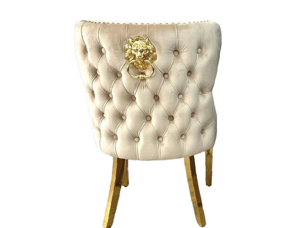 VALENTINO GOLD LION/RING KNOCKER CHAIRS