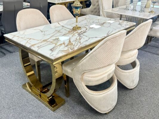 ARIANA DINING TABLE with SANTORINI CHAIRS